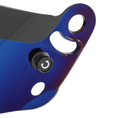 Helmet Face Shield - Fits PRO-Series Model Helmets<br>Blue Iridium