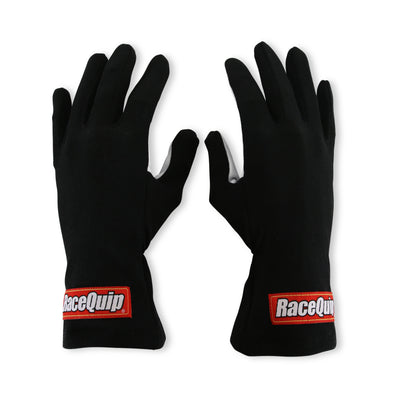 Non-SFI Black w/White Palm Nomex Race Gloves - Medium<br>Universal
