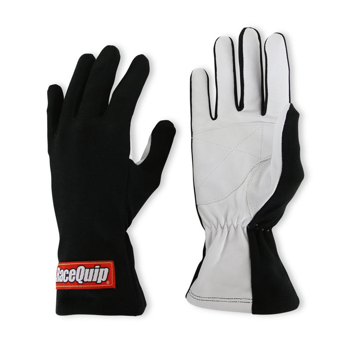 Non-SFI Black w/White Palm Nomex Race Gloves - Medium<br>Universal