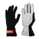 Non-SFI Black w/White Palm Nomex Race Gloves - XL<br>Universal