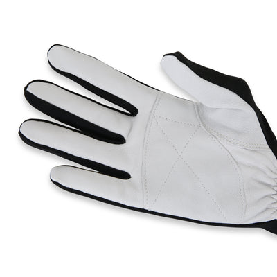 Non-SFI Black w/White Palm Nomex Race Gloves - XL<br>Universal