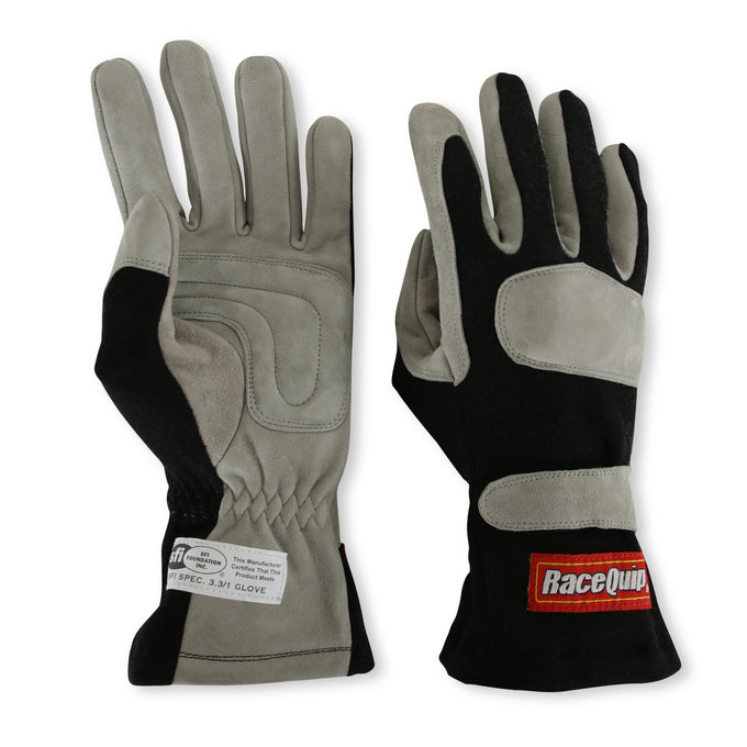 SFI 3.3/1 Black Nomex Race Gloves - Small<br>Universal