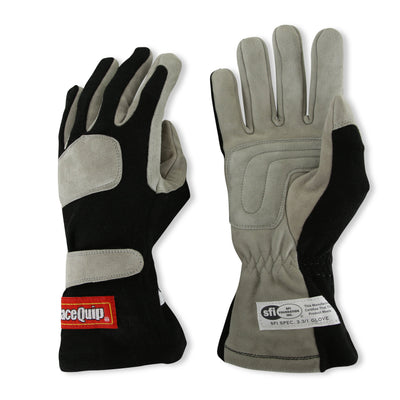 SFI 3.3/1 Black Nomex Race Gloves - Small<br>Universal