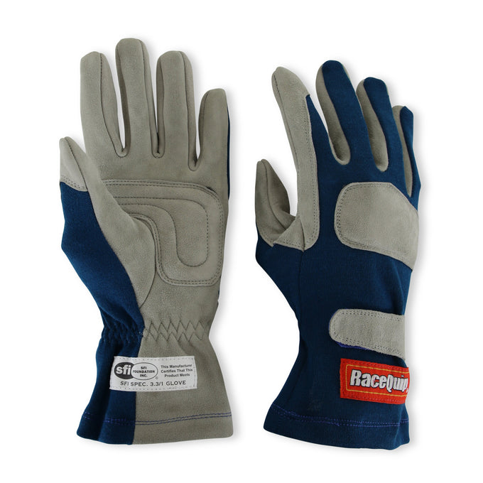 SFI 3.3/1 Blue / Gray Nomex Race Gloves - Small<br>Universal