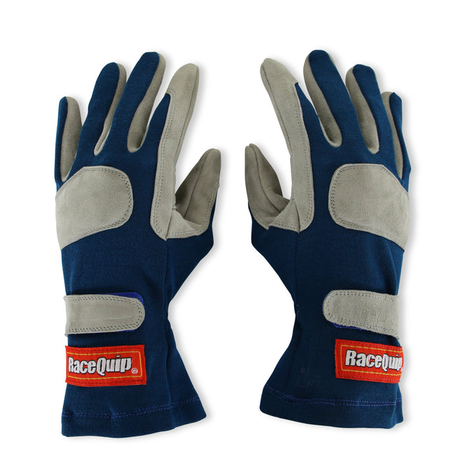 SFI 3.3/1 Blue / Gray Nomex Race Gloves - Medium Blue<br>Universal