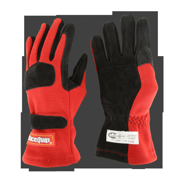 SFI 3.3/5 Red/Black Short Gauntlet Race Gloves - Small<br>Universal