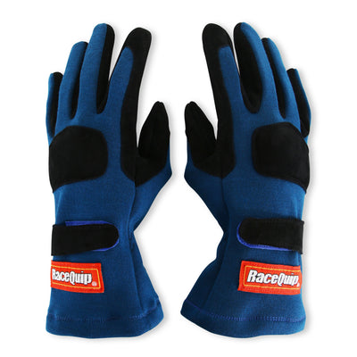 SFI 3.3/5 Blue/Black Short Gauntlet Race Gloves - Small<br>Universal
