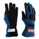 SFI 3.3/5 Blue/Black Short Gauntlet Race Gloves - Small<br>Universal