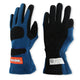 SFI 3.3/5 Blue/Black Short Gauntlet Race Gloves Large<br>Universal