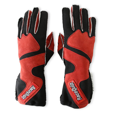 SFI 3.3/5 Red/Black Outseam Short Gauntlet Gloves - L<br>Universal