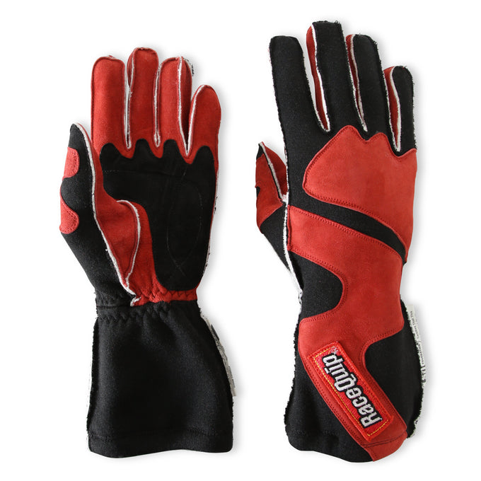 SFI 3.3/5 Red/Black Outseam Short Gauntlet Gloves - L<br>Universal
