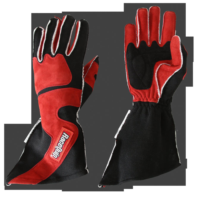 SFI 3.3/5 Red/Black Outseam Long Gauntlet Gloves - L<br>Universal
