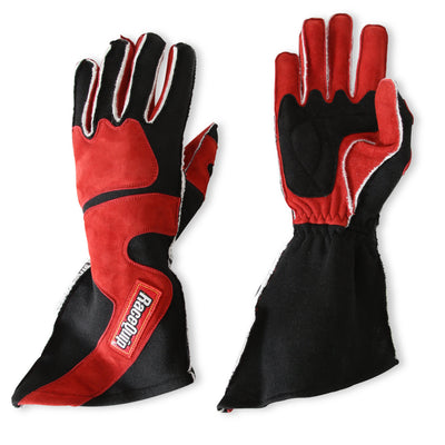 SFI 3.3/5 Red/Black Outseam Long Gauntlet Gloves - L<br>Universal