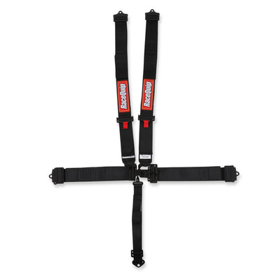 Latch & Link 5 Point Harness Set<br>Black - 3 in. Lap and Shoulder - 2 in. Sub