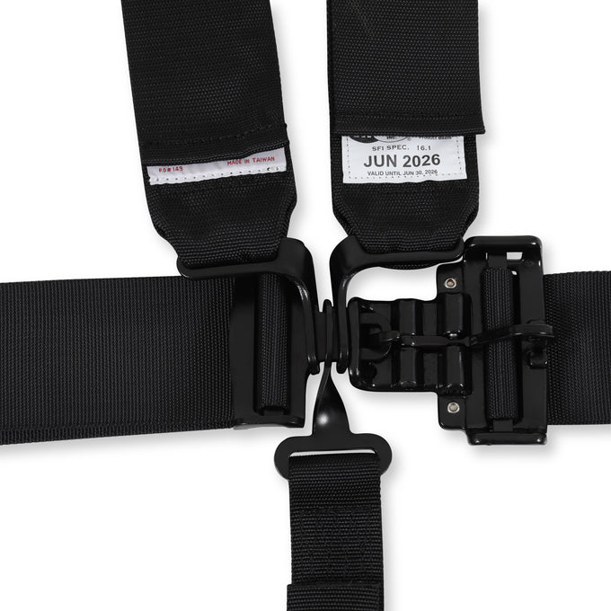 Latch & Link 5 Point Harness Set<br>Black - 3 in. Lap and Shoulder - 2 in. Sub