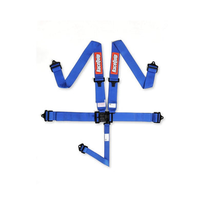 Latch & Link 5 Point Harness Set Blue<br>3 in. Lap and Shoulder - 2 in. Sub
