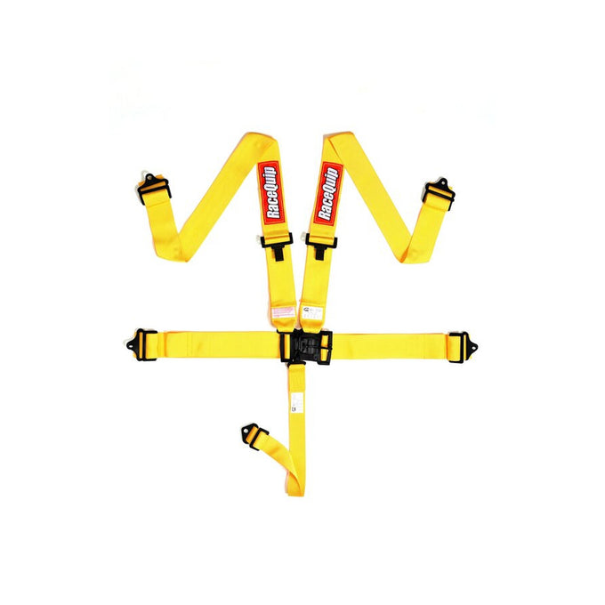 Latch & Link 5 Point Harness Set<br>Yellow - 3 in. Lap and Shoulder - 2 in. Sub