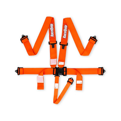 Latch & Link 5 Point Harness Set Orange<br>3 in. Lap and Shoulder - 2 in. Sub