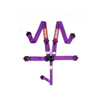 Latch & Link 5 Point Harness Set<br>Purple 3 in. Lap and Shoulder - 2 in. Sub