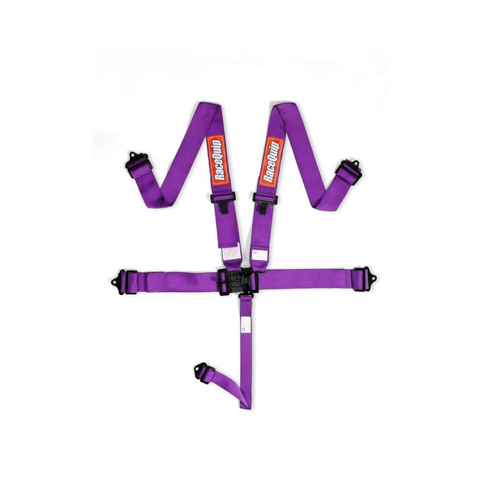Latch & Link 5 Point Harness Set<br>Purple 3 in. Lap and Shoulder - 2 in. Sub