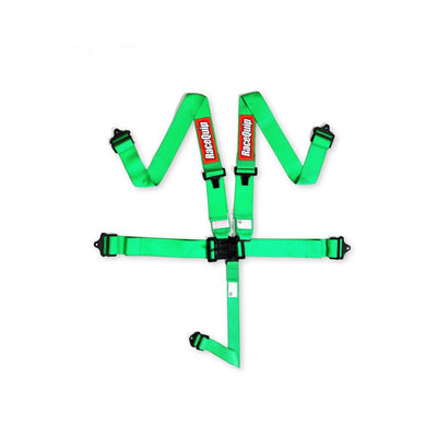 Latch & Link 5 Point Harness Set<br>Green - 3 in. Lap and Shoulder - 2 in. Sub