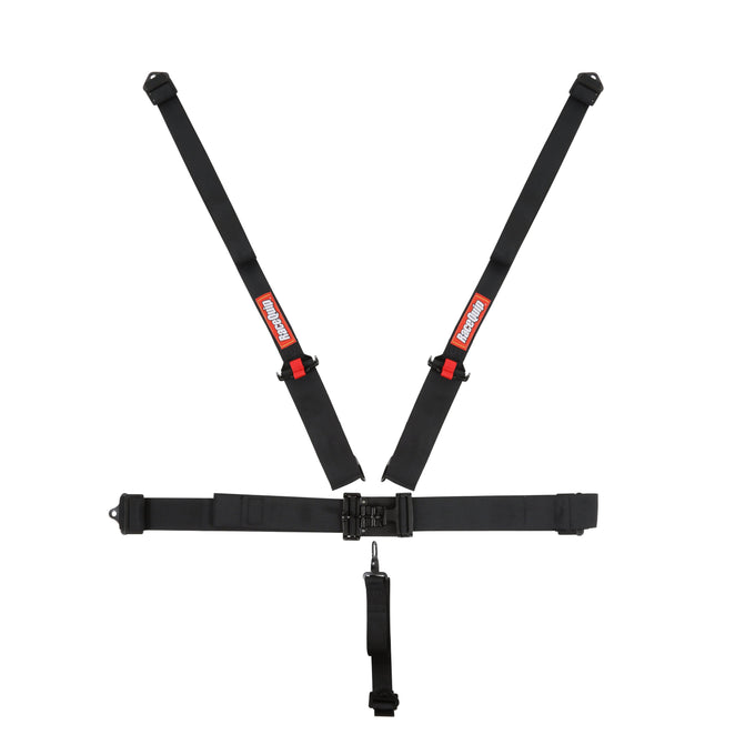 Latch & Link HANS 5 Point Harness Set<br>Black - 3 in. Lap - 3 in. to 2 in. Shoulder - 2 in. Sub