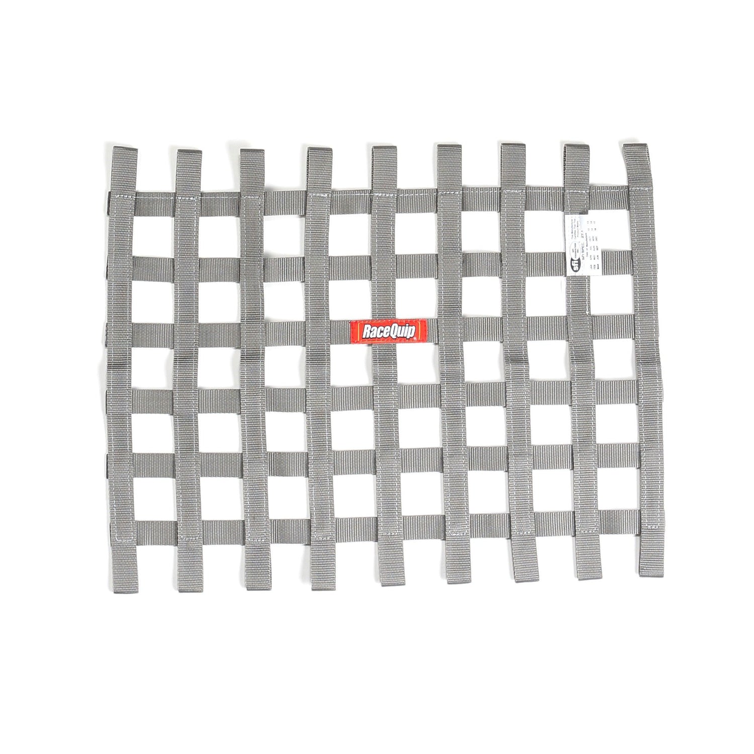 Ribbon Style Race Car Window Net<br>Platinum - 18 in.H x 24 in.W