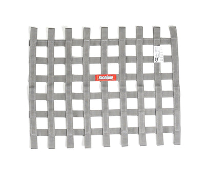 Ribbon Style Race Car Window Net<br>Platinum - 18 in.H x 24 in.W