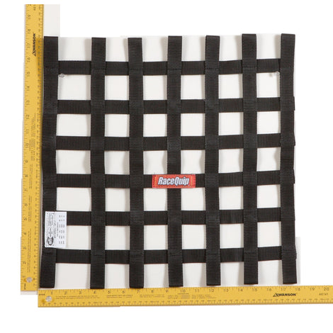 Ribbon Style Race Car Window Net<br>Black - 18 in.H x 18 in.W