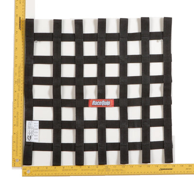 Ribbon Style Race Car Window Net<br>Black - 18 in.H x 18 in.W