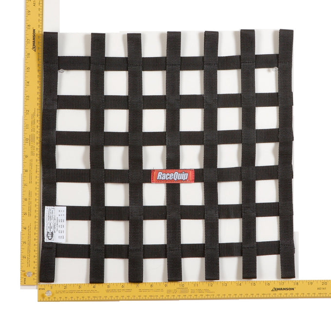 Ribbon Style Race Car Window Net<br>Black - 18 in.H x 18 in.W