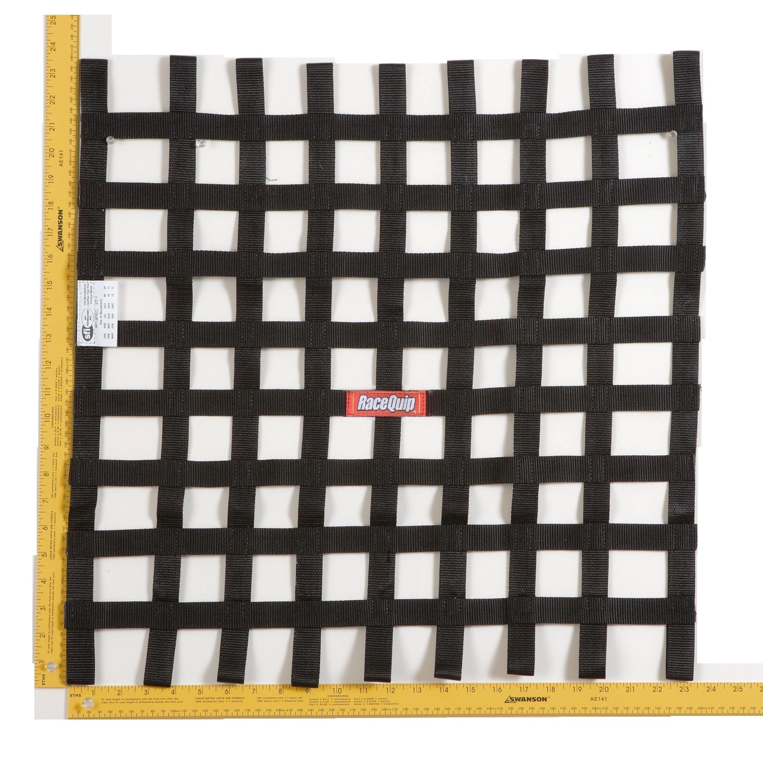 Ribbon Style Race Car Window Net<br>Black - 24 in.H x 24 in.W