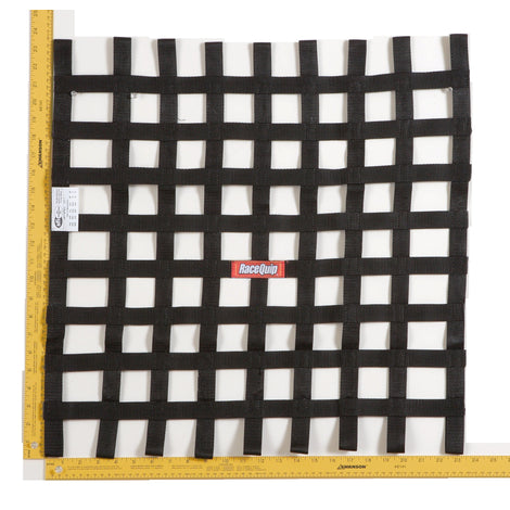 Ribbon Style Race Car Window Net<br>Black - 24 in.H x 24 in.W