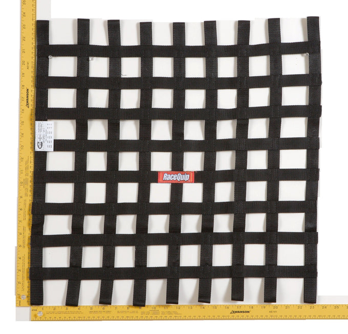 Ribbon Style Race Car Window Net<br>Black - 24 in.H x 24 in.W