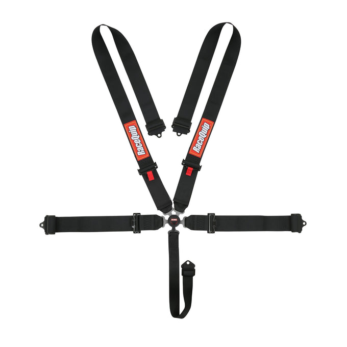 Camlock 5 Point Harness Set<br>Black - 3 in. Lap and Shoulder - 2 in. Sub