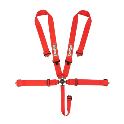 Camlock 5 Point Harness Set Red<br>3 in. Lap and Shoulder - 2 in. Sub