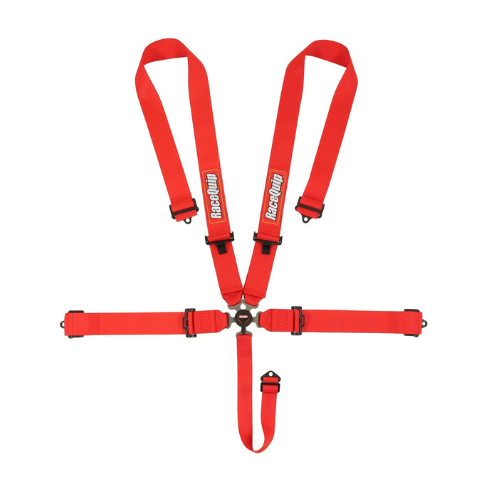 Camlock 5 Point Harness Set Red<br>3 in. Lap and Shoulder - 2 in. Sub