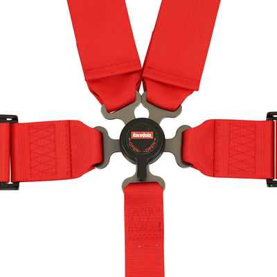 Camlock 5 Point Harness Set Red<br>3 in. Lap and Shoulder - 2 in. Sub