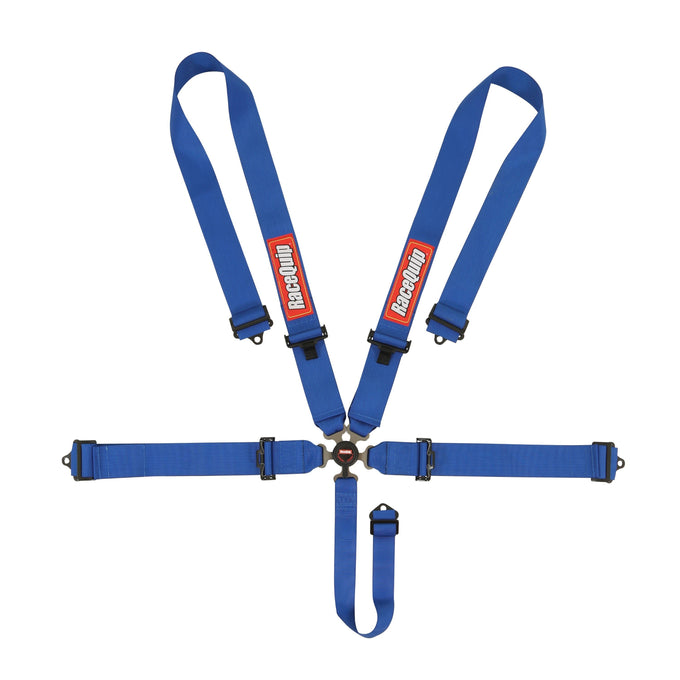 Camlock 5 Point Harness Set<br>Blue - 3 in. Lap and Shoulder - 2 in. Sub
