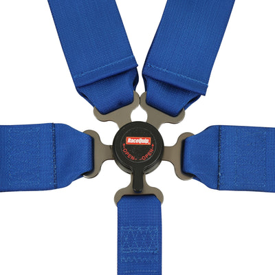 Camlock 5 Point Harness Set<br>Blue - 3 in. Lap and Shoulder - 2 in. Sub
