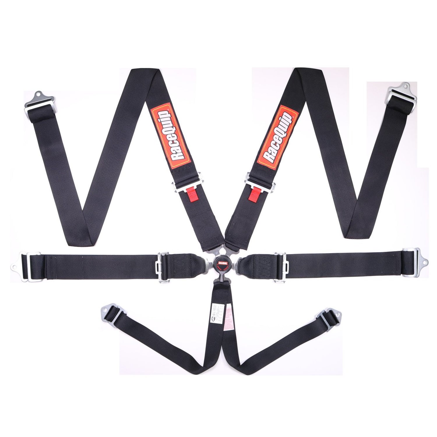Camlock 6 Point Harness Set<br>Black - 3 in. Lap and Shoulder - 2 in. Sub