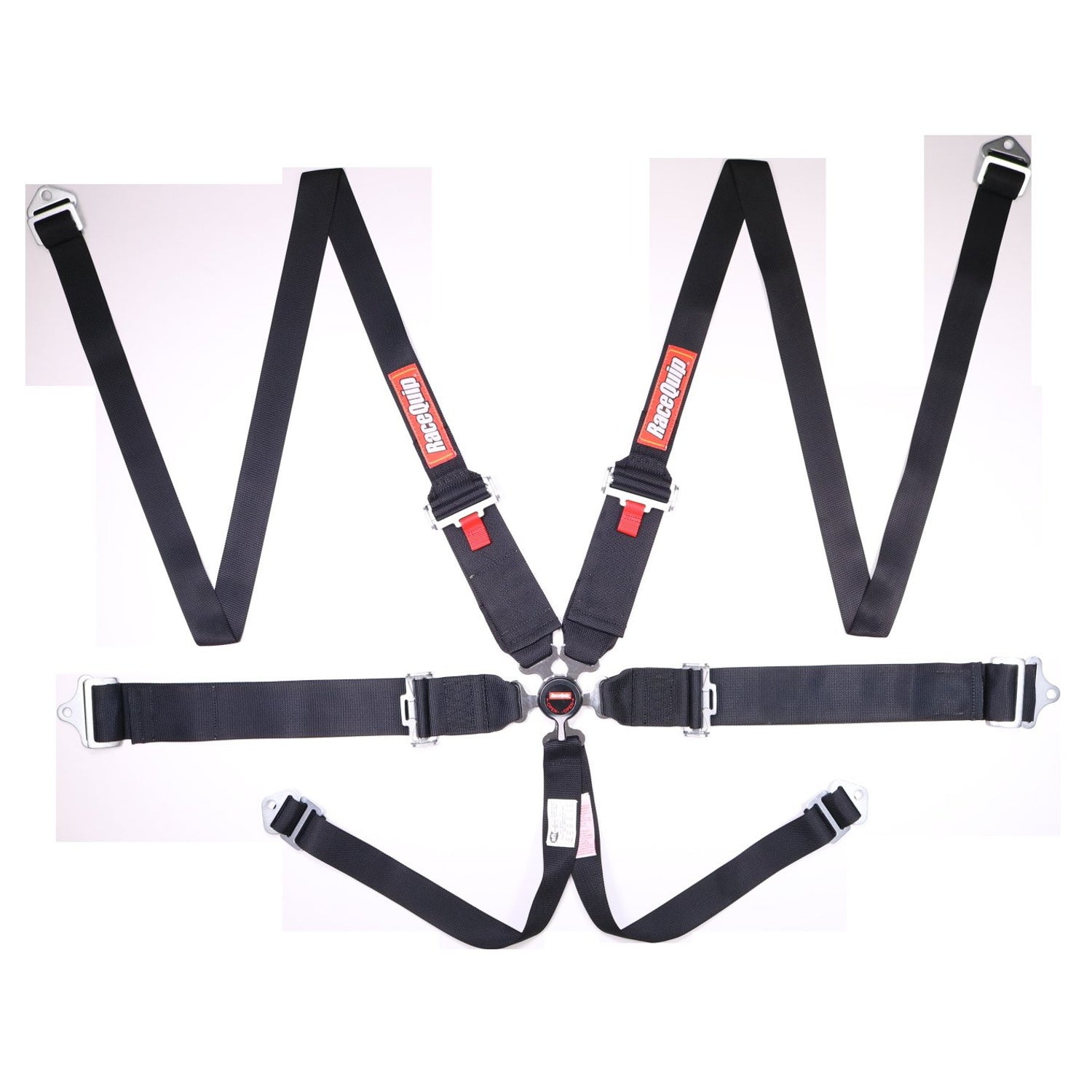 Camlock 6 Point HANS Harness Set Black<br>3 in. Lap - 3 in. to 2 in. Shoulder - 2 in. Sub