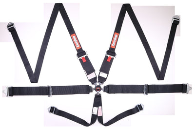 Camlock 6 Point HANS Harness Set<br>Black - 3 in. Lap - 3 in. to 2 in. Shoulder - 2 in. Sub