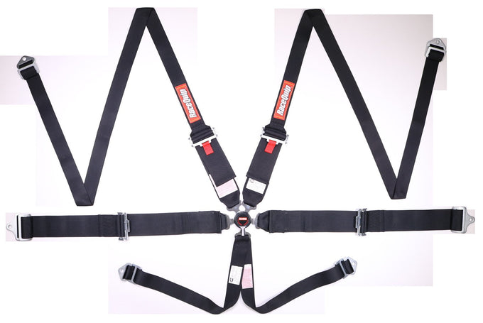 Camlock 6 Point HANS Harness Set<br>Black - 3 in. Lap - 3 in. to 2 in. Shoulder - 2 in. Sub