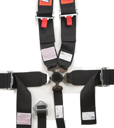 Camlock Dragster U Harness Set<br>Black - 3 in. Lap and Shoulder - 2 in. Sub
