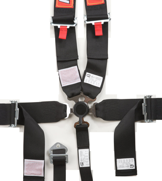 Camlock Dragster U Harness Set<br>Black - 3 in. Lap and Shoulder - 2 in. Sub