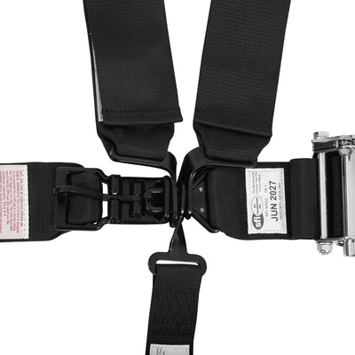 5 Point Harness - Small Buckle Ratcheting Latch & Link<br>Black - 3 in. Lap - 3 in. to 2 in. Shoulder - 2 in. Sub