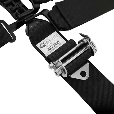5 Point Harness - Small Buckle Ratcheting Latch & Link<br>Black - 3 in. Lap - 3 in. to 2 in. Shoulder - 2 in. Sub