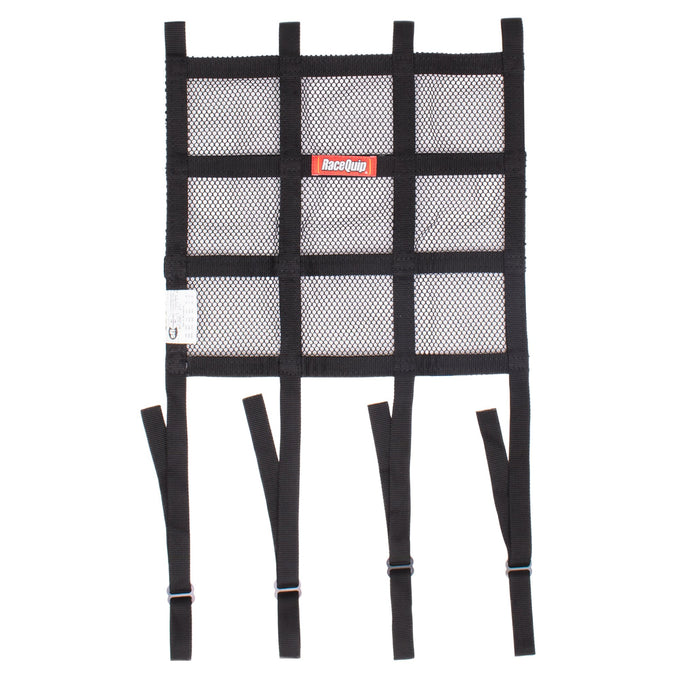 Hybrid Mesh/Ribbon Window Net w/ Mounting Straps<br>Black - 18 in. H x 24 in. W