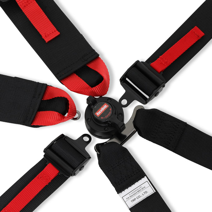 FIA 6 Point Camlock Harness Set<br>Black - 3 in. to 2 in. HANS/FHR Shoulders FIA 8853-2016